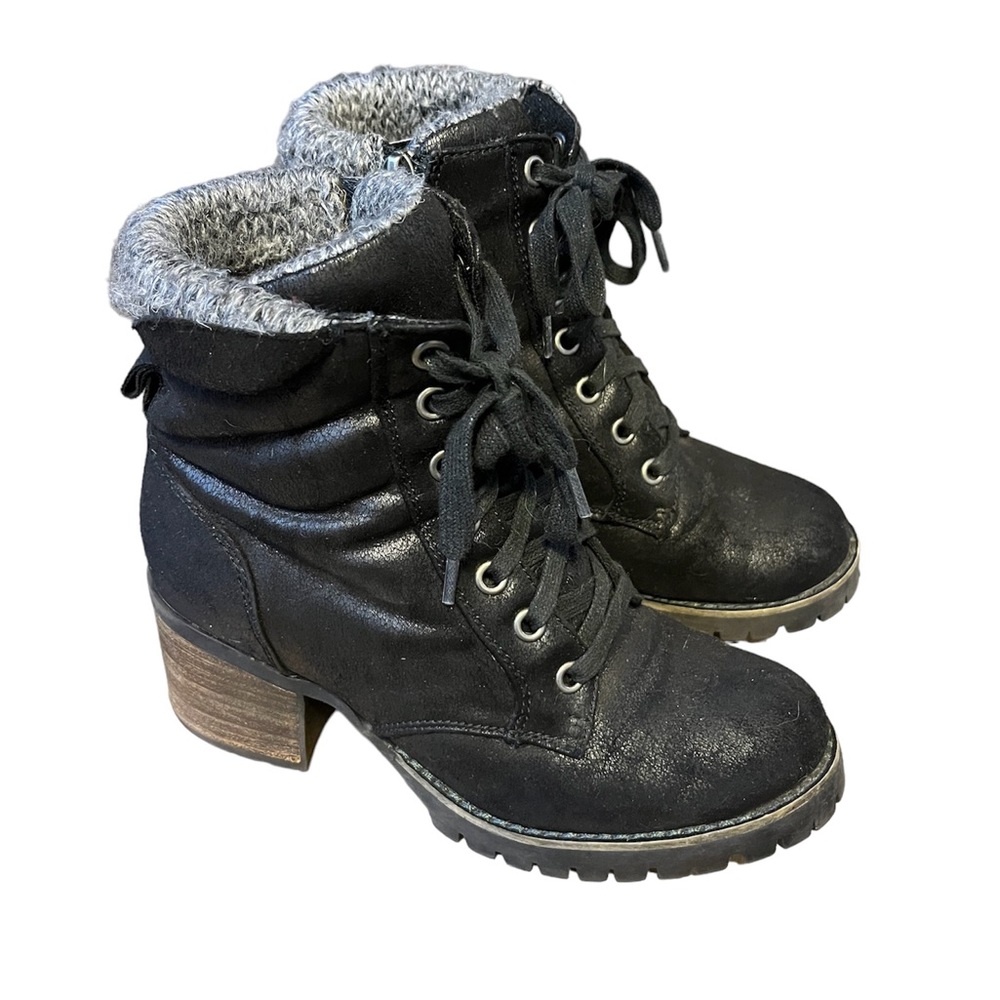 Carlos by Carlos Santana Chunky Black Heeled Boots Women’s Size 5.5
